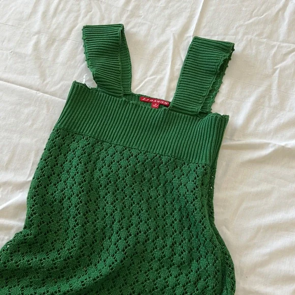 Vintage Dark Green Knit Jumper Dress | Color: Green | Size: M | Huggisw's Closet